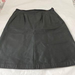 Vintage 1980s Pia Rucci Leather Skirt
